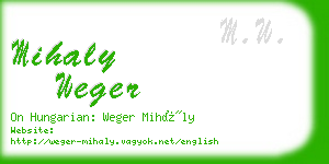 mihaly weger business card